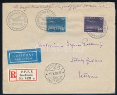 1938 Ajánlott Légi Levél Repülőposta Sorral / Mi 213-214 On Registered Airmail Cover 'STOCKHOLM-ZÜRICH' - Sonstige & Ohne Zuordnung