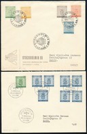 1955 100 éves A Svéd Bélyeg + Stockholm Világkiállítás Sor Mi 402-403 + 406-410 2 Db FDC-n - Autres & Non Classés