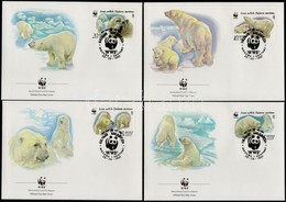 ** 1987 WWF: Jegesmedvék Sor Mi 5694-5697 + 4 FDC - Andere & Zonder Classificatie