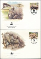 1987 WWF: Fehér Orrszarvú Sor Mi 528-531 4 Db FDC-n - Autres & Non Classés