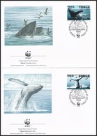 1996 WWF: Hosszúszárnyú Bálna Sor Mi 1400-1403 4 Db FDC-n - Andere & Zonder Classificatie