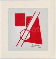 Kassák Lajos (1887-1967): Kompozíció. Szitanyomat, Papír, Jelzett A Nyomaton, 23×21 Cm - Other & Unclassified