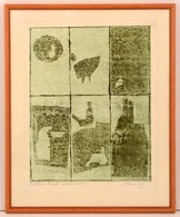 Mester József (?-?): Emlékek Adyról. Papírmetszet, Jelzett, üvegezett Keretben, 39×30 Cm - Other & Unclassified