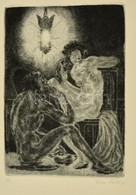 Tordai Schilling Oszkár (1880 -): Delila Toilette-je. Rézkarc, Papír, Jelzett, 18,5×13,5 Cm - Other & Unclassified