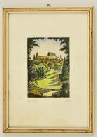 Olvashatatlan Jelzéssel: Veste Coburg. Színezett Rézkarc, Papír, üvegezett Keretben, 12×9 Cm - Sonstige & Ohne Zuordnung