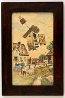 Jelzés Nélkül: A Repülő Klozet, Akvarell, Papír, üvegezett Fa Keretben, 24,5×13,5 Cm - Otros & Sin Clasificación
