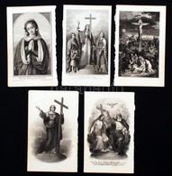 Litográfiák: Szent Képek, Bibliai Jelenetek, 5db, 14,5xc9cm - Prints & Engravings