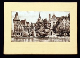 Rézkarc: Vízparti Kastély, Jelzés Nélkül, Paszpartuban, 7x12,5cm - Stampe & Incisioni