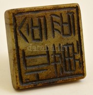 Kínai Pecsétnyomó, Faragott Kő / Chinese Seal Maker. Carved Stone  3x3 Cm - Other & Unclassified
