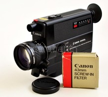 Canon 310 XL Super 8 Kamera, Eredeti Bőr Tokjában, ND Szűrővel, Elemmel, Nagyon Szép állapotban / Canon 310 XL Super 8 C - Appareils Photo