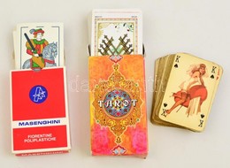 3 Nem Teljes Pakli Kártya (francia, Masenghini, Tarot) - Andere & Zonder Classificatie