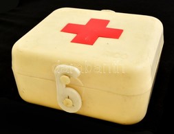 Merkúr Vöröskeresztes Műanyag Doboz (üres), 15×16 Cm - Altri & Non Classificati