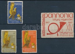 1937-1942 Pannónia Bélyeg Egyesület 4 Db Klf Levélzáró - Non Classés
