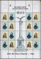 ** 1999 Az Ihászi Csata 150. évfordulója Levélzáró Teljes ív - Non Classés