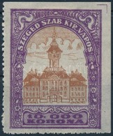 1924 Szeged Városi Illetékbélyeg 10.000K Két Oldalon Fogazatlan (7.000) - Unclassified