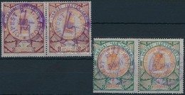 1923 Újpest Városi Illetékbélyegek Párban 20+24 Sz. (14.000) - Ohne Zuordnung