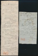 1842 Abaúj Vármegyei Börtönkórház Orvosának Receptjei Rabok Receptjei, 2 Db, Dr. Heim Aláírással. - Sin Clasificación