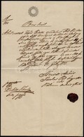1853 Sződ, Becslevél Szőlő Tárgáyban, Magyar Nyelven, Viaszpecséttel, 15 Kr Szignettával - Unclassified