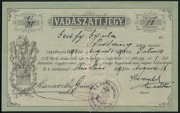 1893 Munkács, Vadászati Jegy / Hunter Ticket - Ohne Zuordnung