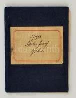 1908-1938 Barbacs, Szolgálati Cselédkönyv Gazdasági Cseléd Részére, 30f. Okmánybélyeggel, Vászon-kötésben, Kissé Laza Fű - Zonder Classificatie