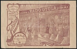 1910 Arad Radó Gyula Díszes Számla - Ohne Zuordnung