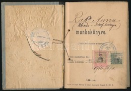 1910 Munkakönyv, Okmánybélyegekkel, Pecséttel - Unclassified