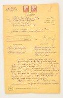 1924 Bírósági Jegyzőkönyv, Inflációs Illletékbélyegekkel (62 Db 500 K.), Aláírásokkal - Unclassified