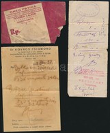 1933-1943 Nagykőrös, Kecskemét, 4 Db Orvosi Recept és Gyógyszertári Boríték - Non Classificati