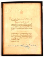 1942 Kolozsvár, Az Erdélyi Szépmíves Céh által Ajándékozott Díszoklevél, Nyomtatott Aláírásokkal, Kifakult állapotban, ü - Unclassified