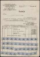1945 Törökszentmiklós, Lábassy-féle Mezőgazdasági Ipar és Gépgyár Rt. Számlája, Inflációs (337 Db 20 P. és 2 Db 5 P.) Il - Non Classificati