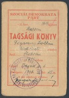 1947 Magyarországi Szociáldemokrata Párt Kitöltött Párttagsági Igazolványa, Tagsági Bélyegekkel - Unclassified