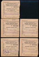 1949 Országos Közellátási Hivatal által Kibocsátott Sertésvágási Utalvány-szelvény, 5 Db - Unclassified