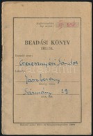 1953 Jászberény, Beadási Könyv, Bejegyzésekkel - Non Classificati