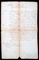 1829 Kézzel írt Levél Kisszántói Lányi Imre (1776-1858), Ung Vármegye Főispánja Részére, Melyben Egy Vitás Családi ügybe - Ohne Zuordnung