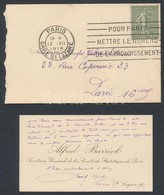 1918 Alfred Barriol. Francia Statisztikus, Tudós Saját Kézzel Megírt Névjegykártyája / 
1918 Autograph Lines Of Alfred B - Non Classés