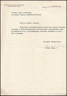 1969 Kádár János Gépelt Köszönőlevele Kisházi Ödön ET Elnökhelyettes Részére, Fejléces Papíron, Kádár Sajátkezű Aláírásá - Ohne Zuordnung