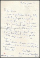 1978 Vas István (1910-1991) Költő Kézzel írt, A Magyar Hirdető Címére Küldött Levele Azonosítatlan Címzett Részére Két E - Non Classificati