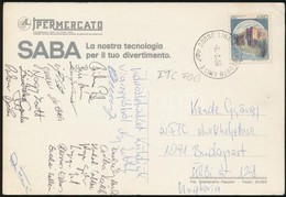 1986 Az FTC Labdarúgó Csapat Tagjai által Aláírt Képeslap Olaszországból / Hungarian Football Team Autograph Signed Post - Autres & Non Classés