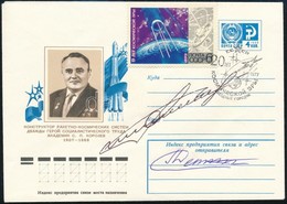 Gennagyij Szarafanov (1942-2005) és Lev Gyomin (1926-1998) Szovjet űrhajósok Aláírásai Emlékborítékon /

Signatures Of G - Altri & Non Classificati