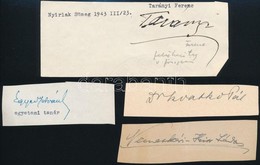 Aláírásgyűjtemény: Tarányi Ferenc Főispán, Egyed István Egyetemi Tanár, Nemeskéri-Kiss Sándor író, Dr. Kvatkó Pál Szerke - Other & Unclassified