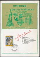 1981 Emléklap Farkas Bertalan űrhajós Aláírásával / Hungarian Astronaut Autograph Signature - Autres & Non Classés