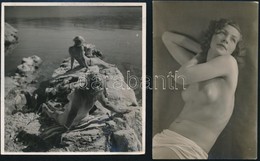Cca 1935 Dr. Csörgeő Tibor (1896-1968) Budapesti Fotóművész Hagyatékából, 2 Db Jelzés Nélküli Vintage Fotó, 9x6 Cm és 8, - Other & Unclassified