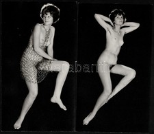Cca 1971 Műtermi Feljegyzések, 4 Db Szolidan Erotikus Vintage Fotó, 23x18 Cm és 24x14 Cm Között - Altri & Non Classificati