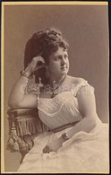 Cca 1870 Benza Ida (1846-1880) Operaénekesnő (drámai Szoprán), Benza Károly Operaénekes Lánya, Nagy Imre Színművész Fele - Other & Unclassified