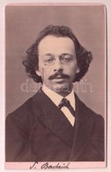 Cca 1870 Bachrich Zsigmond (1841-1913) Hegedűművész Vizitkártya Méretű Fotója / Hungarian Violinist's Photo 9x11 Cm - Other & Unclassified