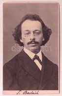 Cca 1870 Bachrich Zsigmond (1841-1913) Hegedűművész Vizitkártya Méretű Fotója / Hungarian Violinist's Photo 9x11 Cm - Autres & Non Classés