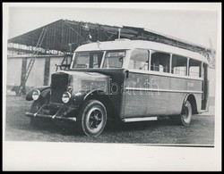 Cca 1937 Budapest, A P.V.K.V. Széchenyi Tér és Megyeri Kertváros Között Közlekedő Autóbusza, Utólagos Előhívás, Hátoldal - Altri & Non Classificati