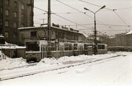 1983. Február, Budapest, Villamosok A Moszkva Téren, 6 Db Szabadon Felhasználható Vintage Negatív, 24x36 Mm - Autres & Non Classés