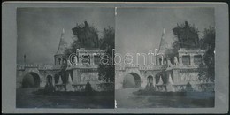 Cca 1930 Budapest, Halászbástya, Szent István Szobor, Sztereókép, 9x18 Cm - Altri & Non Classificati