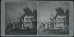 Cca 1930 Budapest, Halászbástya, Szent István Szobor, Sztereókép, 9x18 Cm - Autres & Non Classés